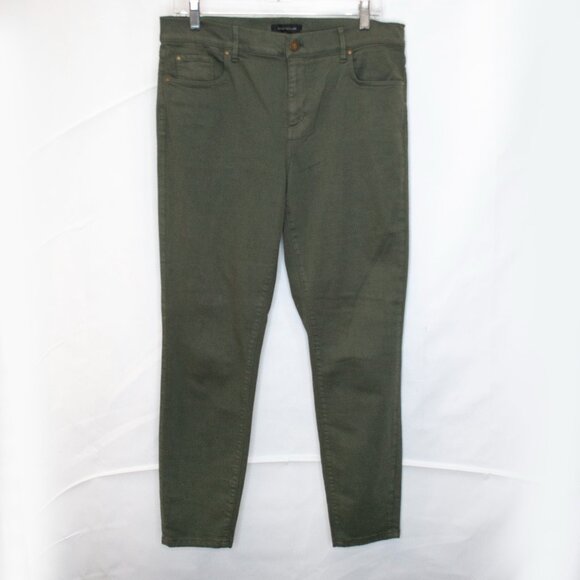 Ann Taylor Skinny Ankle Jeans Womens 10 Olive Green Modern Fit Stretch 0501X - Picture 2 of 5
